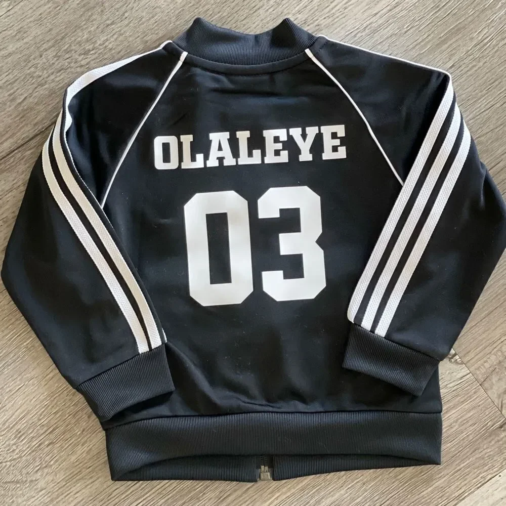 Personalized Baby/Toddler Black Adicolor Track Suit Baby Gift